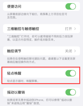 临河苹果授权维修站分享iPhone轻点无法唤醒怎么办 