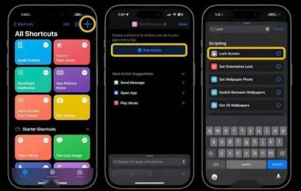 临河苹果14锁屏维修店分享iPhone14升级iOS16.4后如何创建锁屏快捷方式 
